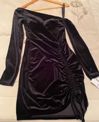 Vestido fiesta terciopelo negro