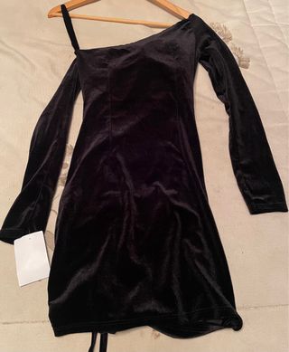 Vestido fiesta terciopelo negro