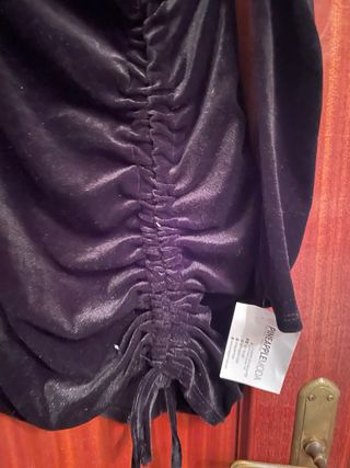 Vestido fiesta terciopelo negro