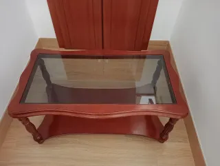 Mesa de centro madera y cristal