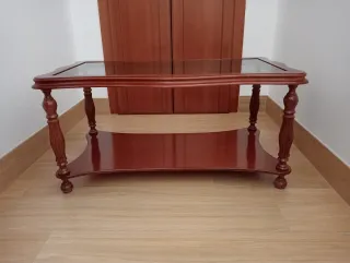 Mesa de centro madera y cristal