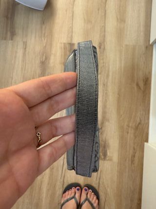 bolso de mano vintage plateado // clutch