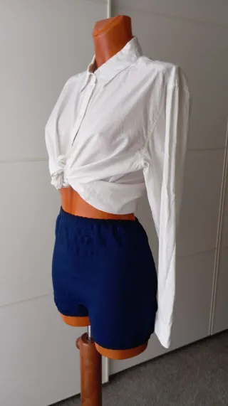 Faja vintage azul. Short vintage