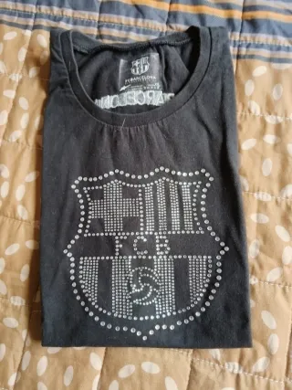 Camiseta FC Barcelona con pedrería Talla XS