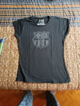 Camiseta FC Barcelona con pedrería Talla XS