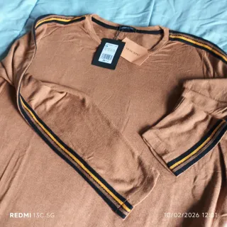 Jersey fino MESSCALINO marrón rayas