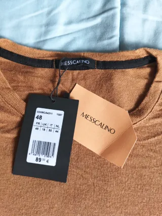 Jersey fino MESSCALINO marrón rayas