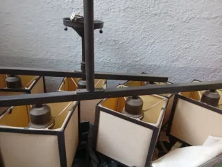 Lámpara de techo tela y metal