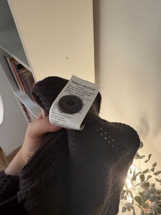 Precioso chaleco de punto marrón chocolate M