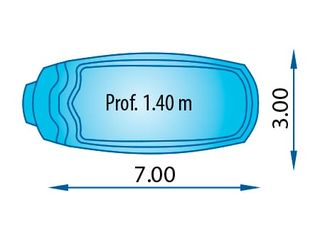 Piscina de poliéster 7.00x3.00m