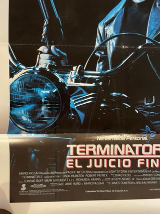 Cartel original Terminator 2 El Juicio Final 1990
