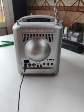 Mini TV Vintage Plata - Estilo Space Age