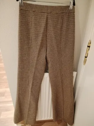 Pantalón Mango pata de gallo lana T.36