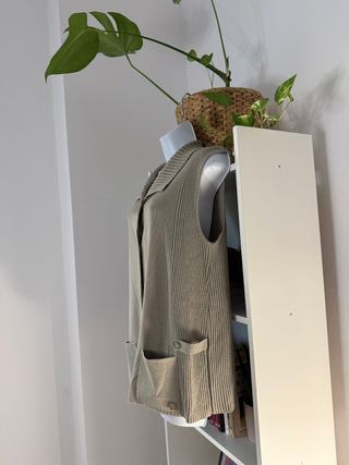 chaleco verde oliva pastel Vintage 90's L/XL