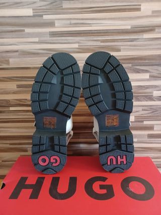 Sandalias HUGO Kris Plataforma Blanca Negra