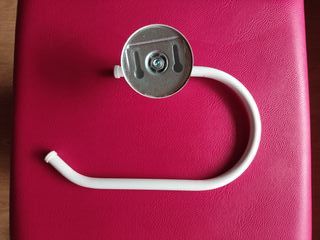 Toallero de anilla metálico blanco