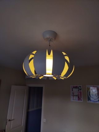 Lámpara de techo Ikea metal blanca