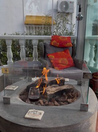 Mesa Fuego Happy Cocoon Gas Jardín/Terraza