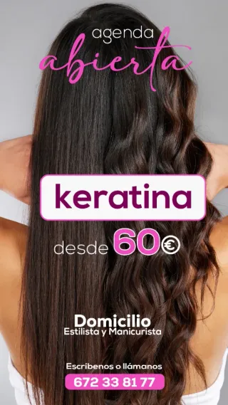 Keratina a domicilio desde 60€