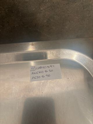 Carro de apoyo acero inoxidable