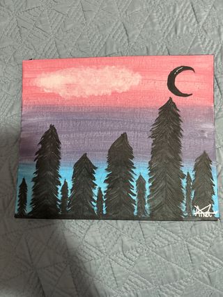 Cuadro de paisaje acrílico