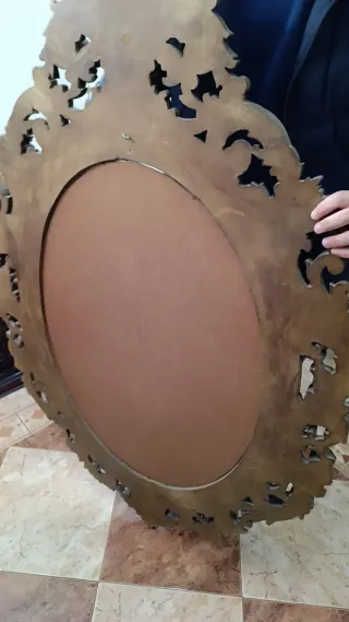 Espejo Ovalado Dorado Barroco