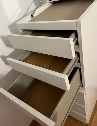 Cómoda Malm 6 cajones blanca