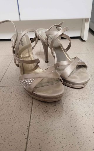 Sandali eleganti oro/argento