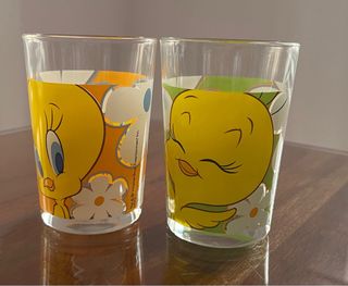 2 Vasos Infantiles Tweety Flores