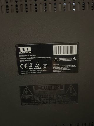 Smart TV TD Systems 45” 4K
