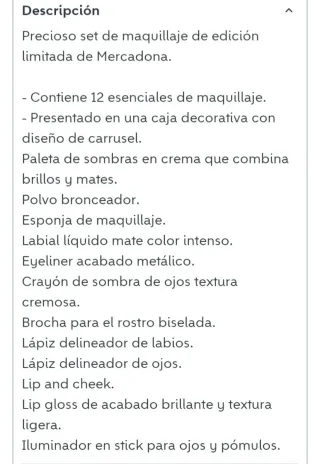 Caja Maquillaje Edición Limitada Carusel sin abrir