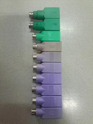 Adaptadores USB Hembra a PS/2 Macho, 10 unidades
