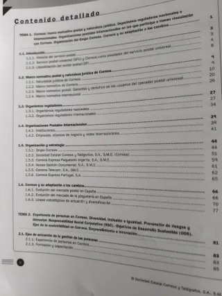 Temas para oposiciones a correos encuadernados