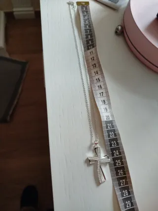 Collar Cruz Plata con Circonitas