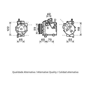 Compresor SUZUKI SX4 1.5/1.6/1.6 DDIS 06- / Swift III 1.3/1.5/1.6 05- // FIAT // ALFA ROMEO // LANCIA // ABARTH