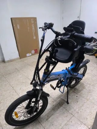 Bicicleta Eléctrica Plegable Azul