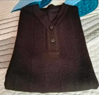 Jersey negro manga larga talla M