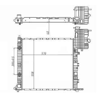 Radiador MERCEDES Vito 110TD 95-