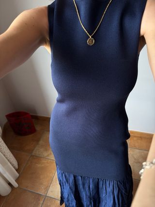 Vestido Zara largo azul