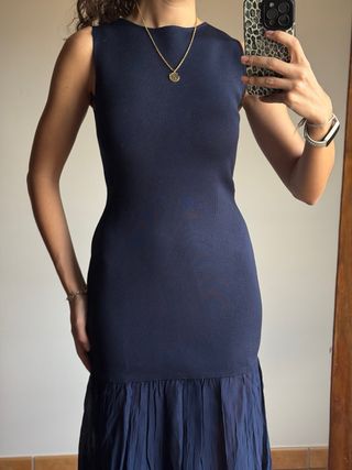 Vestido Zara largo azul