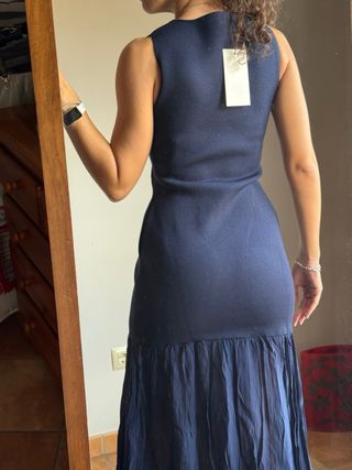 Vestido Zara largo azul