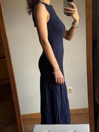Vestido Zara largo azul