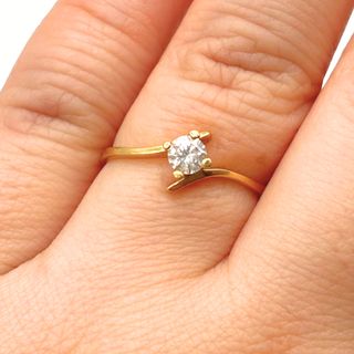 Anillo Solitario 18K, 1.92gr, T-16