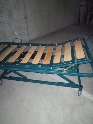 Cama articulada hospitalaria con carro elevador