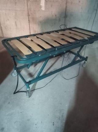 Cama articulada hospitalaria con carro elevador