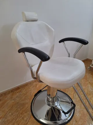 Sillón de maquillaje profesional blanco
