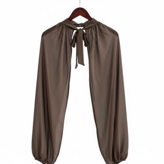 Capa gasa marrón choker