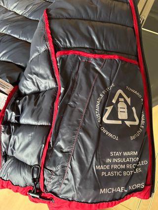 Abrigo Plumífero Michael Kors Rojo Talla XS