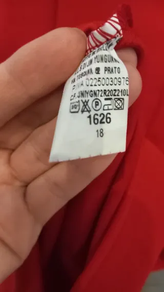 Vestido MEGUSTA rojo con pedrería Sin estrenar