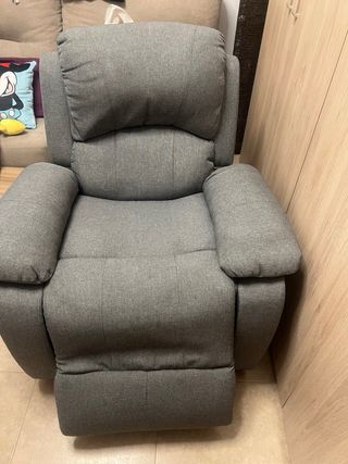 OFERTON Sofá 2 plazas y sillón vibrador